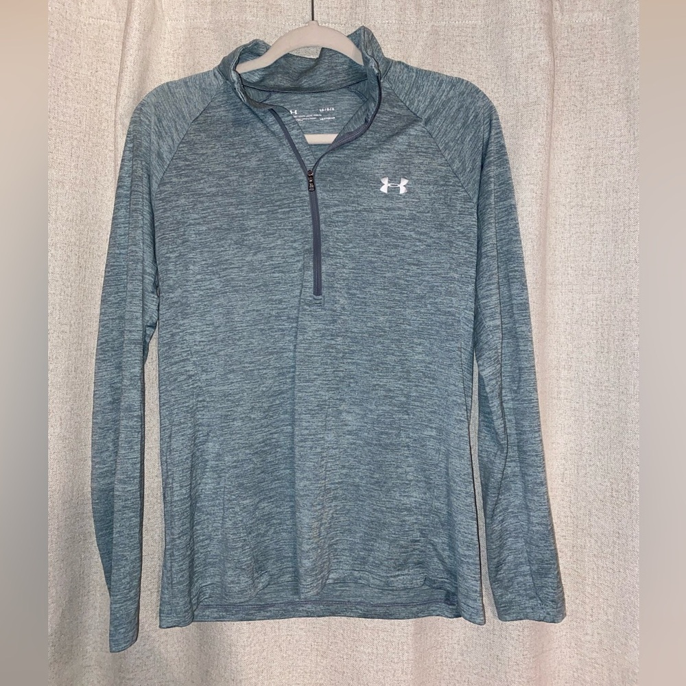 Teal Under Armour Long Sleeve Zip up